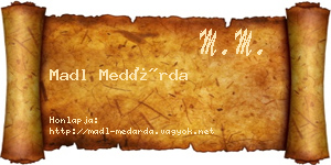 Madl Medárda névjegykártya